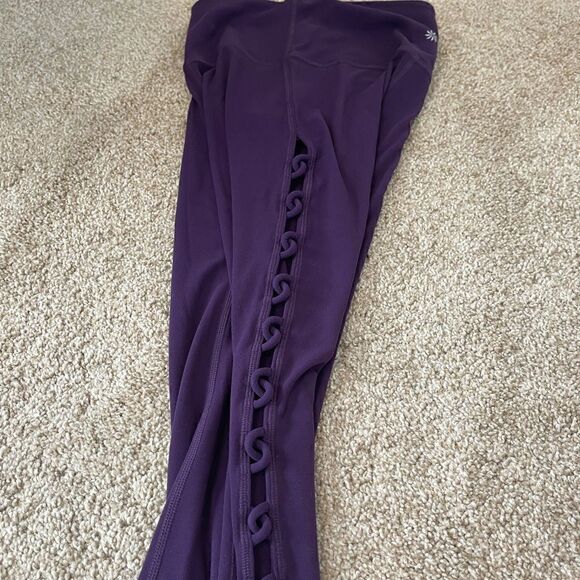 👍Athleta Drama Shiva 7/8 Tight in Purple XXS - Picture 2 of 11